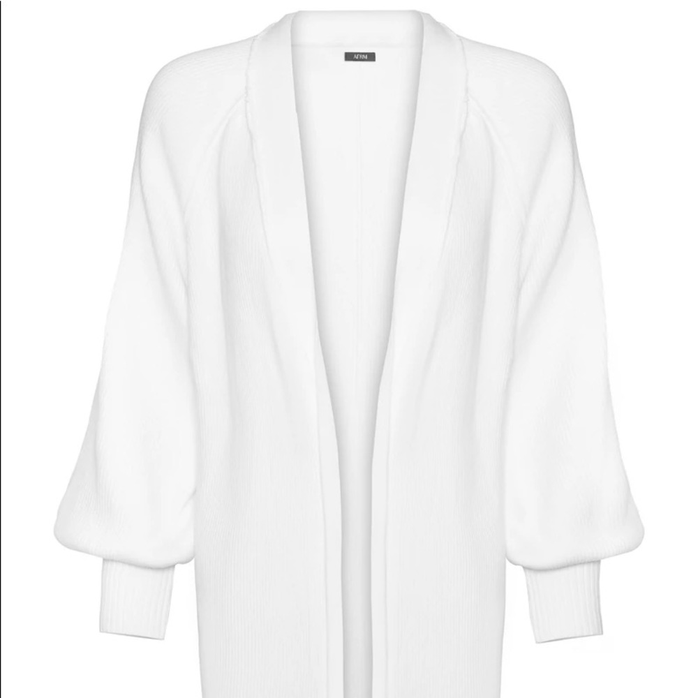 NWT AFRM Fulton Sweater Jacket in Soft Blanc White